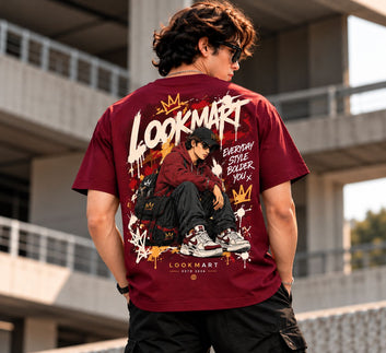 Lookmart 220 GSM Oversized Streetwear T-Shirt