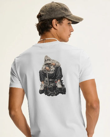 180 GSM Regular T-Shirt – Seated Character Graphic Print