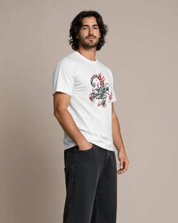 Scorpion Flame Graphic T-Shirt | Premium Cotton