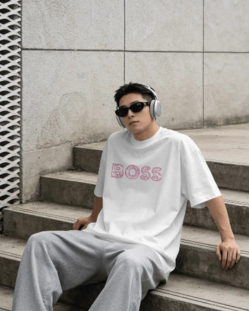 Oversized BOSS Graphic T-Shirt – 220 GSM Premium Cotton