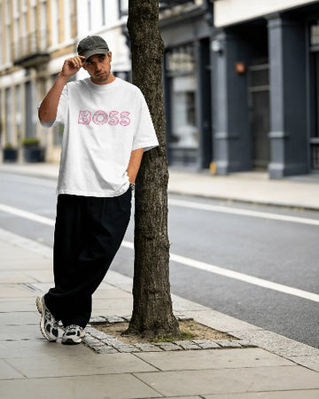 Oversized BOSS Graphic T-Shirt – 220 GSM Premium Cotton